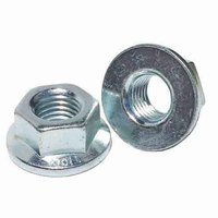 M10-1.5 Hex Flange Nut, Non-Serrated, Coarse, Class 8, DIN 6923, Zinc